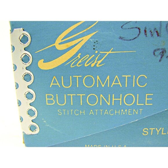Vintage 1966 Greist Automatic Buttonhole Stitch Attachment Sewing Machine Parts - Picture 8 of 12